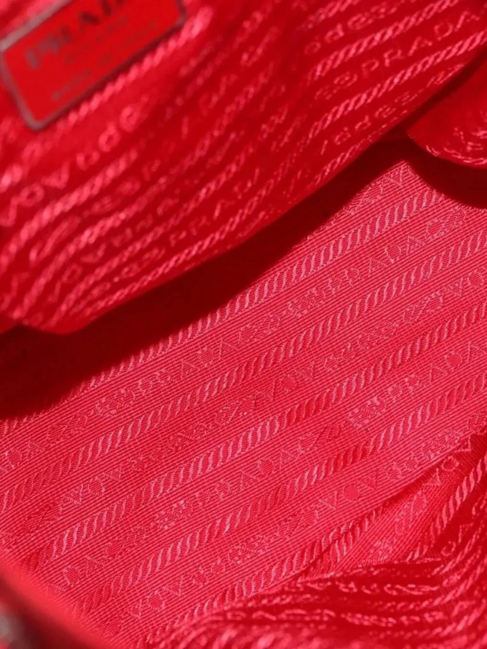 Prada brand	prada color	red